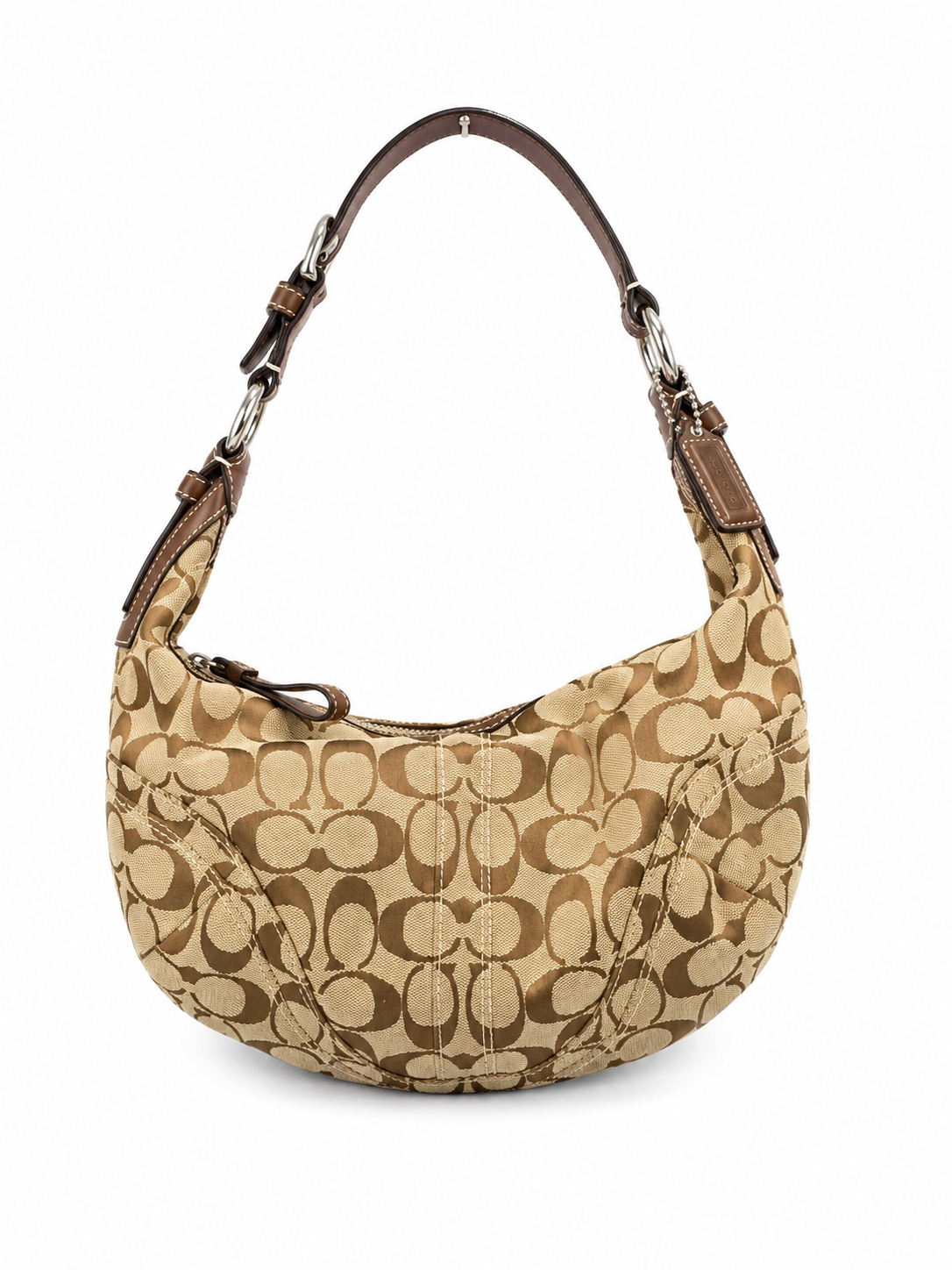 Vintage Coach beige hobo 10074