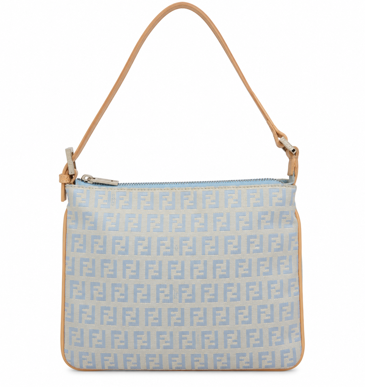 Fendi zucchino light blue shoulder bag